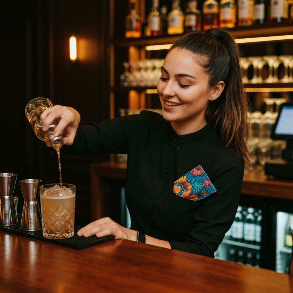 Bartender preparando cocteles